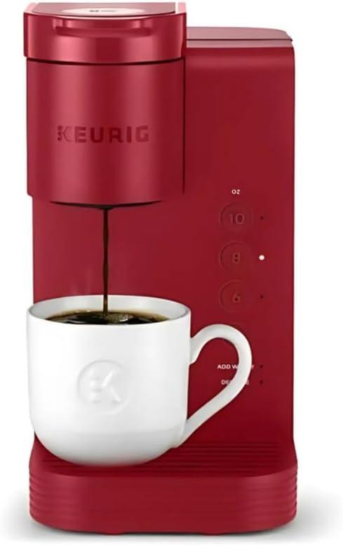 Keurig K-Express Essentials Single Serve K-Cup Pod Coffee Maker with 45oz Reservoir Fast Brewing Back-to-Back Cups and Energy Efficient (Red)