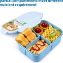 MISS BIG Bento Box,Bento Box Adult,Lunch Box,Ideal Leak Proof Lunch Containers,No BPAs and No Chemical Dyes Bento Lunch Box,Dishwasher and Microwave Safe Lunch Containers for Adults(1900ml Blue)