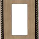 Nostalgic Warehouse Rope Rosette Electrical Outlet Switch Plate Cover (Single Rocker, Antique Brass)