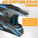 Yesmotor Youth Dirt Bike Helmet Quick Release Buckle - Dirt Bike Helmets for Kids 8-14, Youth ATV Helmet (Gloves Goggles Mask) 4Pcs Set - DOT Approved