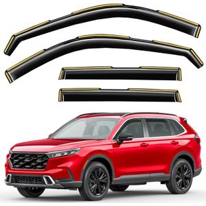 in-Channel Window Rain Guards Intended for Honda CR-V CRV 2023-2025 Sport Hybrid Sport Touring Vent Visors Window Visors Extra Durable Window Deflectors Vent Shades Car Accessories-4 pcs Q03 (2023-2025 Honda CRV Sport Hybrid)