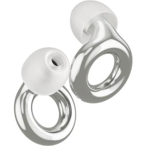 Loop Experience 2 Ear Plugs  Stylish Certified Hearing Protection for Concerts & Festivals, Live Events, Musicians, Sports, DJs and Nightlife  17dB Noise Reduction Earplugs (High-Fidelity) (Silver)