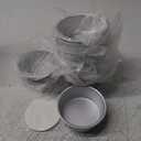 AWTBDP 4 Inch Cake Pan Set of 27, Anodized Aluminum Round Cake Pans with 100 Pcs Parchment Paper Tins Baking Pan for Cheese Cake, Pizza, Quiche, Non Toxic, Leakproof, Easy Pop Out