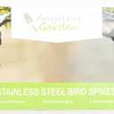 Bird Spikes - Pigeon Spikes - Bird Deterrent Spikes - Stainless Steel - Pigeon & Seagull Defense - Easy Setup - Keeps Birds Under Control - Covers 10 feet