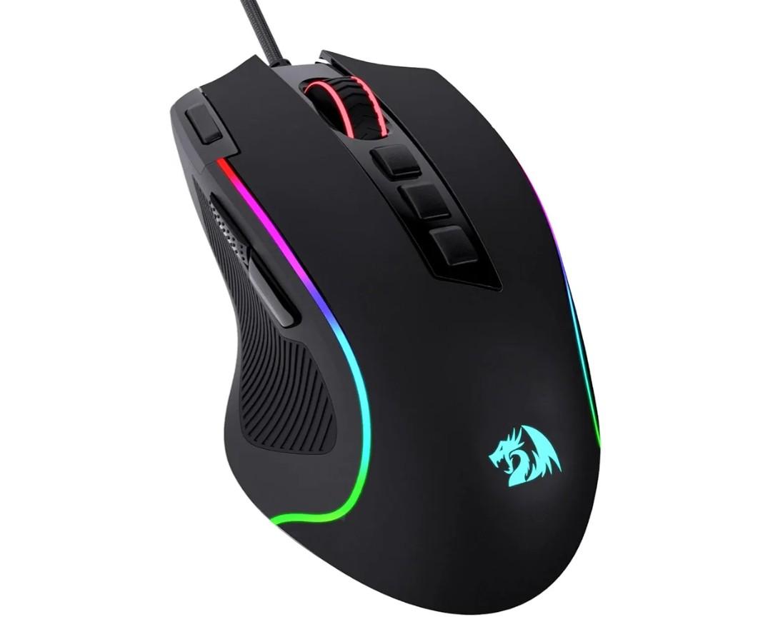 Redragon M612 Predator RGB Gaming Mouse, 8000 DPI Wired Optical Mouse with 11 Programmable Buttons & 5 Backlit Modes, Software Supports DIY Keybinds Rapid Fire Button