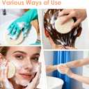 Nogeqi 30 Pcs Natural Loofah Sponge Pads, 2.36 Inch Exfoliating Body Facial Scrub Pads for Makeup & Dead Skin Masks Removal Washing Face, Exfoliator Scrub Brush for Men Women Bath Shower Spa