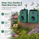 2Pack Solar Ultrasonic Bird Repellent Outdoor, Woodpecker Deterrent&Weatherproof Pigeon Bird Deterrents for Outside,Birds Repeller Scare Devices,Keep Birds Away Balcony,Yard,Farm,Orchard