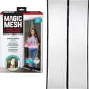Magic Mesh Deluxe, Black | Magnetic Screen Door, Heavy Duty, Magnetic Closure, Door Net, Patio Screen, Sliding Door Screen, Bug Screen for Doorways, Kid & Pet Friendly | Size 39" x 83" (Pack of 1)
