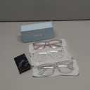 Gaoye Stylish Blue Light Glasses for Woman - Computer Glasses up to 99% Blue Light Blocking - Lightweight Frames - 3 pack (B1-matte(transparent+grey Pink+grey Blue))