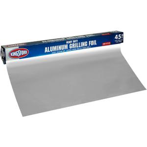 Kingsford Heavy Duty Non-Stick Grilling Aluminum Foil Roll for Grilling, Baking, Steaming, Roasting, Outdoor Cooking, Wrapping Leftovers, and Lining Grill Grates or Pans, 45 Sq Ft, 45 Square Feet