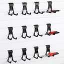 12 Pack Slat Wall Hanging Hooks and Hangers Heavy Duty Black Slatwall Hanging Hooks Sturdy Slatwall Accessories for Shop Retail Display Garage Storage Wall Panel(4.2 x 2.75 Inch,U Shape)
