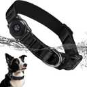 Upgraded AirTag Dog Collar, IP68 Waterproof Air Tag Dog Collar Holder, Reflective, Ultra-Durable, Comfortable Padded, Heavy Duty Dog Collars for  Dogs (L (14.8"-20.3"), Black)