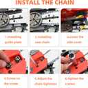 4 Pack 16 Inch Chainsaw Chain for Husqvarna .325" Pitch .050" Gauge 66 Drive Links, Fits Husqvarna 435, 430, Replacement 50184 08-66, 591095766, H23-66 and More