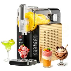 LIFECREEK 88oz Slushie Machine, No-Ice Frozen Drink Maker, Gold