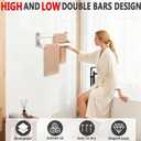 Alise 16 Inch Double Towel Bars for Bathroom Wall Mount,Towel Holder Double Towel Racks for Bathroom Lavatory,SUS304 Stainless Steel Towel Rail Towel Hanger for Walls,Brushed Nickel