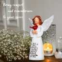 Cardinal Gifts for Women,Angel Cardinal Figurine Memorial Sympathy Gifts for Loss of Loved One,Sculpted Hand-Painted Figurine,5.1inches