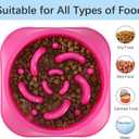 MateeyLife Slow Feeder Dog Bowls 2PCS, Anti-Choking Puzzle Dog Food Bowls, Anti-Slip Interactive Feeding Slow Down Eating, Bloat Stop Maze Dishes for Medium Large Breeds Purple&DarkBlue