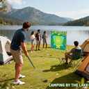 Golf Chipping Game, Play Portable Golf Target Practice Game Set, Fun Indoor & Outdoor Family Yard Game for Backyard, Beach, Parties, Office (2 Clubs & 10 Balls)