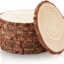 Set of (10) 7-9 Inches Wood Slices for Centerpieces, Wood Centerpieces for Tables, Wood Rounds for Wedding, Baby Shower, Party, Natural Pine Wooden Slabs