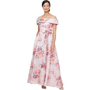 Alex Evenings Womens Formal Long Ballgown Mother of The Bride Dress with Pockets (12, Blush Multi)