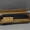 Industrial Curtain Rods for Windows 48 to 84 Inches, Blackout Wrap Around Curtain Rod, for Indoor and Outdoor, 7/8 Inch Diameter, 35 to 75 Inches, Black