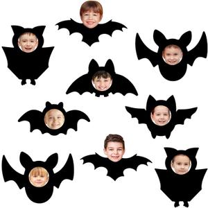 36 Pcs Halloween Bat Cutouts for Bulletin Board Decoration with Photo Space for DIY Photo Craft Halloween Classroom Party Wall Dcor