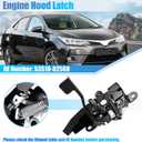 X AUTOHAUX Car Engine Hood Latch Lock for Toyota Corolla 2014 2015 2016 2017 2018 2019 Hood Latch Assembly Hood Lock Assy No.5351002500/53510-02500