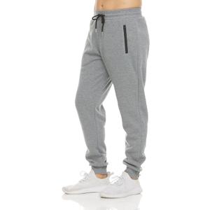 PURE CHAMP Men's Sweatpants 3 Pack Fleece Active Athletic Workout Jogger Sweatpants for Men with Zipper Pocket Size S-3XL (Large)