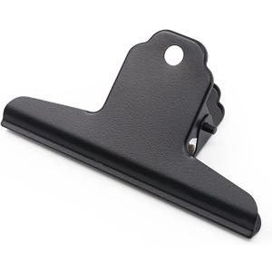 Coideal Metal Bulldog Clips Black, 10 Pcs 4 Inch Large Binder Paper Clips for Office Files, Food Bags