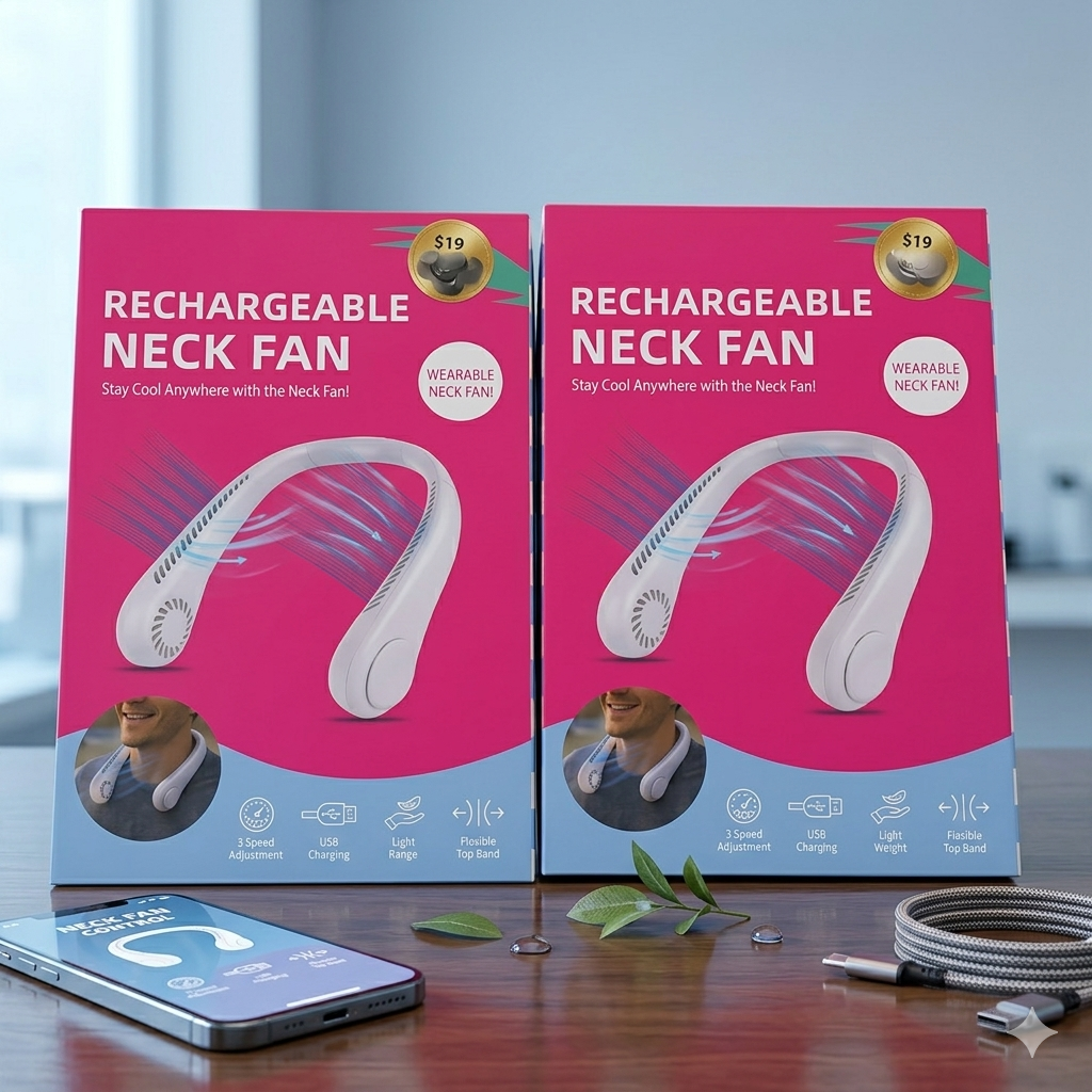 Rechargeable Neck Fan 2 Pack