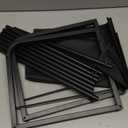 Wall Mounted Shoe Rack, Carbon Steel Shoe Organizer with Removable Oxford Cloth, Non-Slip Space-Saving for Entryway Closet Bedroom, Black (Black 1 Pcs)