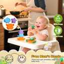 3D Animal Suction Spinners Mold Free Baby Bath Toys for Kids Ages 1-3 with 3 Stacking Cup for Travel Car Window High Chair Airplane Baby Sensory Toys Boys & Girls Christmas Birthdays Gift (6 Pcs)