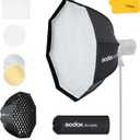 Godox AD-S60S Softbox, Portable Godox Mount Softbox, 23.61.2in Soft Box with Grid for AD400 Pro II AD300 Pro AD300ProII Strobe Flash and ML60 ML60Bi ML60II Bi ML100R ML100Bi LED Light