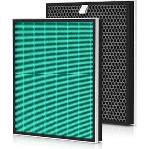 2 Pack 250/250S Replacement Filters for Coway AIRMEGA Max2 250 250S Smart Air Purifier, Max 2 Green True HEPA and Activated Carbon Filter Set, AP-1720-FP