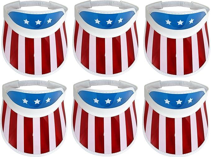 12 Pack Sun Visor Hats Women Men Clear Colorful Plastic Party Hat Adjustable UV Outdoor Sports Tennis Beach Golf Headwear Cap