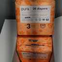 Pura Hypoallergenic Diapers, Size 3 (9-20 lbs) Monthly Pack, Overnight, up to 12 Hours Leak Protection, Suitable for Sensitive Skin, TCF, Super Soft Organic Cotton, 6 Packs of 26 (156 Baby Diapers)