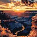 TUTUMAY21 DIY 5D Canyon Diamond Painting, National Park Diamond Art Kit Full Diamond with Number Kits Home and Kitchen Wall Decoration Gift Crafts 12x16inch