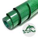 WRTUUED Green Glitter HTV Heat Transfer Vinyl Rolls - 12" x10ft Glitter Iron On Vinyl for Cricut and Shirts, Easy to Cut & Weed & Transfers for Heat Press Vinyls DIY Design