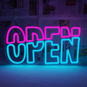 Neon Open Sign - Bright LED Open Signs for Business Wall Decor Blue Pink Open USB Light up Signs for Store,Bar,Club,Salon,Coffee Store,Restaurant,Hotel,Retail Shop,Window,Storefront (Cowboy Frog)