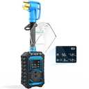 Toldear RV Surge Protector 50 Amp Smart RV Circuit Analyzer With LED Real-time Display voltage current KWH 12000 Joules Portable Waterproof RV Surge Protector for Camper Travel Trailer Rv Accessories