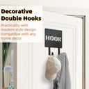 Heavy Duty Wall Hooks 33lb - Screw Mounted Hooks for Bathroom, Kitchen, Entryway - Coat Hooks, Towel Hooks, Storage Hooks with Complete Mounting Hardware - Matte Black Finish (2-Pack)