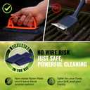 Citrusafe Complete Grill Cleaning Kit - Grill Cleaner Spray (16oz), Scrubber 3 Pack, Nylon Brush, Cookbox Scraper and Microfiber Cleaning Towel - Tools to Clean BBQ Grill Grates, Smokers, Ovens