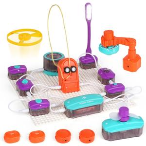 Circuits Electronics Science Kit for Kids Electronics Exploration Kit,Circuit Blocks Board with 71 Kinds Stem Projects,Physics Stem Kit for Boys Girls Stem Educational Engineering Toys Gift