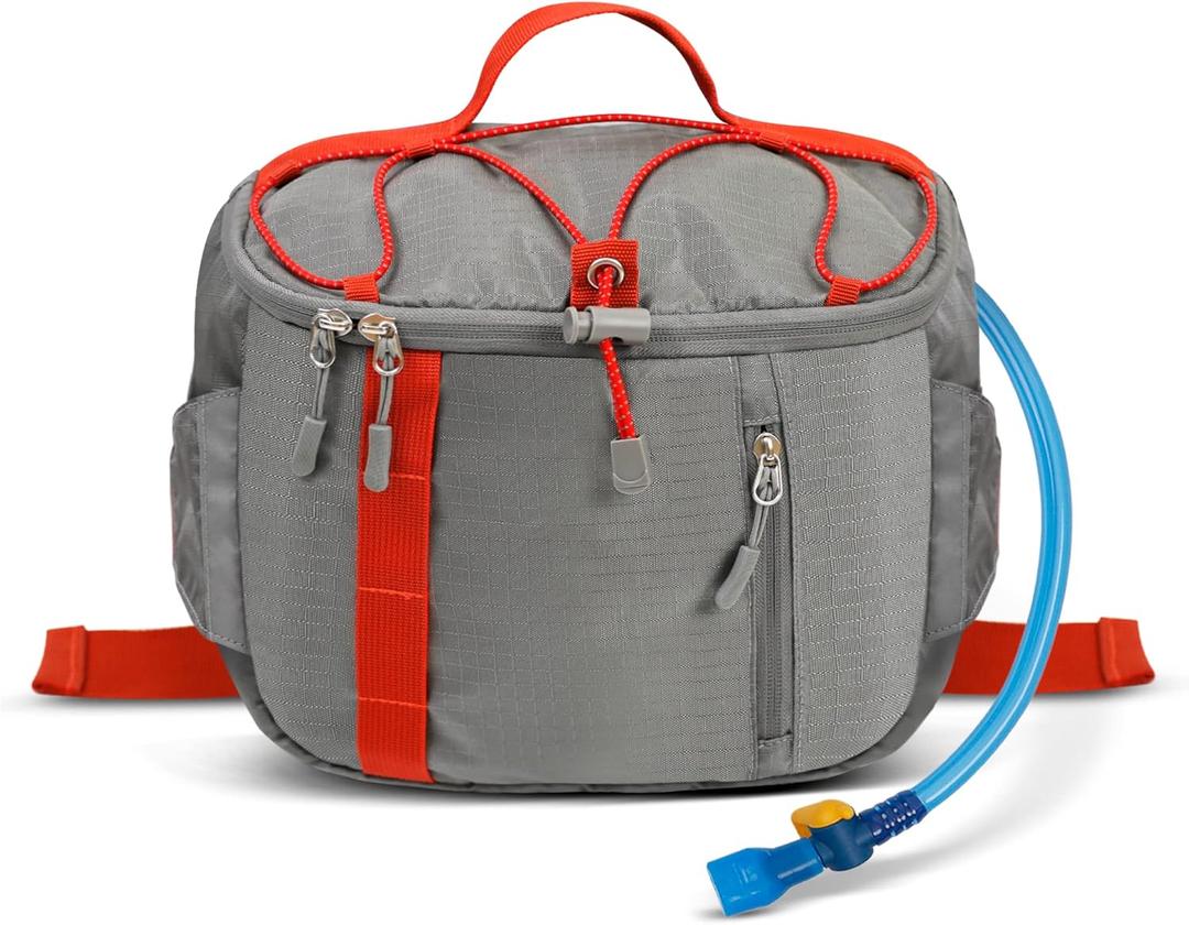 Reflective Hydration Backpack, Hydration Pack - Water Backpack with 2L/3L Hydration Bladder, Essential for Festivals - Rave Hydration Pack for Hiking, Running, Cycling, and Festivals (1.5L Bladder, Gray)