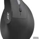 Acer Ergonomic Mouse Wireless, Adjustable DPI Vertical Mouse 1000/1200/1600 with 6 Buttons, Rechargeable Ergo Mice, Medium to Large Sized Hands, 2.4GHz USB Receiver for Computer, Laptop, PC