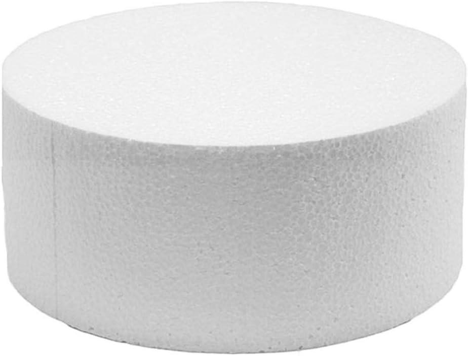 Global Sugar Art 14 x 5 Inch Cake Dummy  Styrofoam Fake Cake for Decorating, Display & Practice