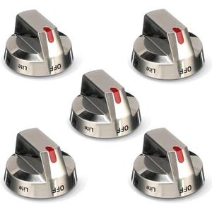 DG64-00473A Stove Knobs Oven Knobs Gas Burner Control Dial Compatible with Samsung Stove Knob Replacement NX58H5600SS NX58H5650WS NX58M6850SS NX58F5700WS NX58J7750SS 5 Pack