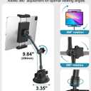 Heavy Duty Metal Truck Tablet Mount with Long Adjustable Arm, Suction Cup Dashboard & Windshield Holder for Semi Truck, Pickup, SUV Fits 4-13" iPad Pro Air Mini, Galaxy Tab, Z Fold, Phones
