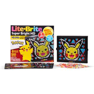 Lite Brite Super Bright HD, Pokemon Edition - Creative Retro Light-Up Screen Educational Play for Children, Enhances Creativity, Gift for Boys and Girls Ages 6+