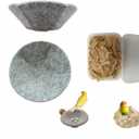 2 x 2 Pcs Canary Finch Nesting Wool Felt Pads with 4 Kinds Natural Mixing Bird Nesting Materials for Bird,Bird Nesting Material for Budgie,Parrot,Finche,Canaries,Other Birds